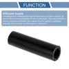 Single 18mm 071"ID 100mm 394"Length 0 Degree Black Car Silicone Hose Universal