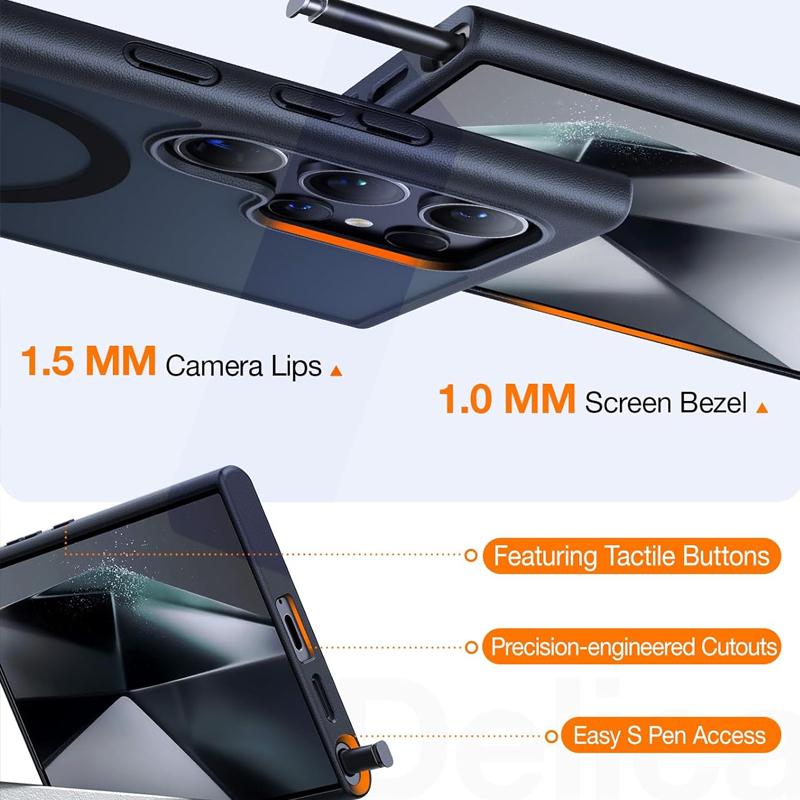 UYUXIO Magnetic Phone Case for Samsung Galaxy S26 S25 S23 S22 Ultra A15 A16 A26 A36 A55 A56 Stand Cases Cover with Kickstand
