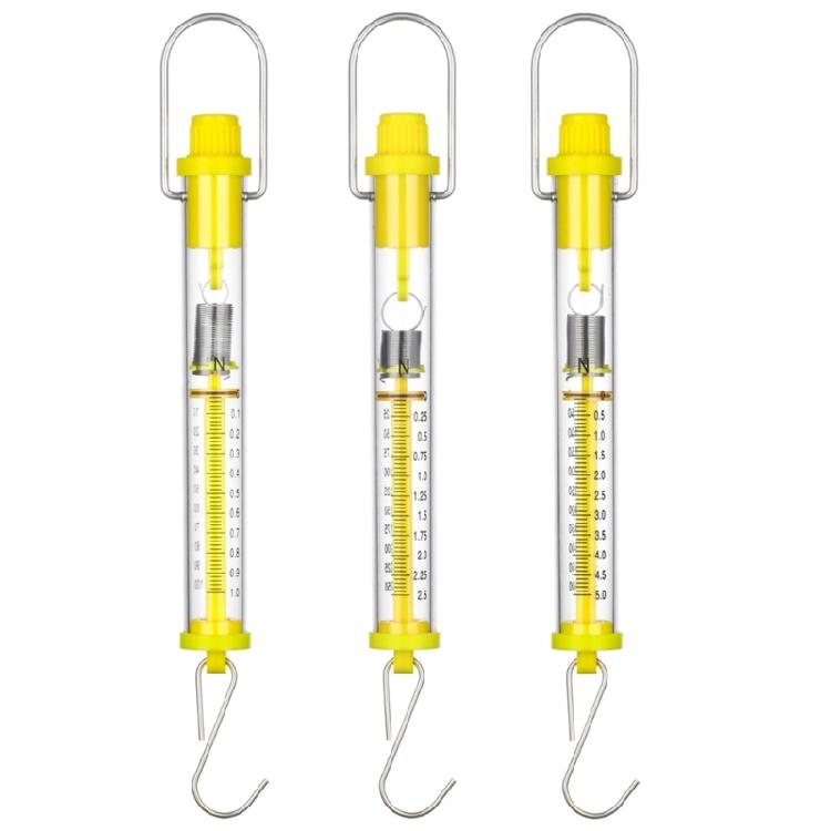 3Pcs Newton Force Meter Spring Scale Dynamometer For Measuring Tension Gravitation And Friction In Experiments