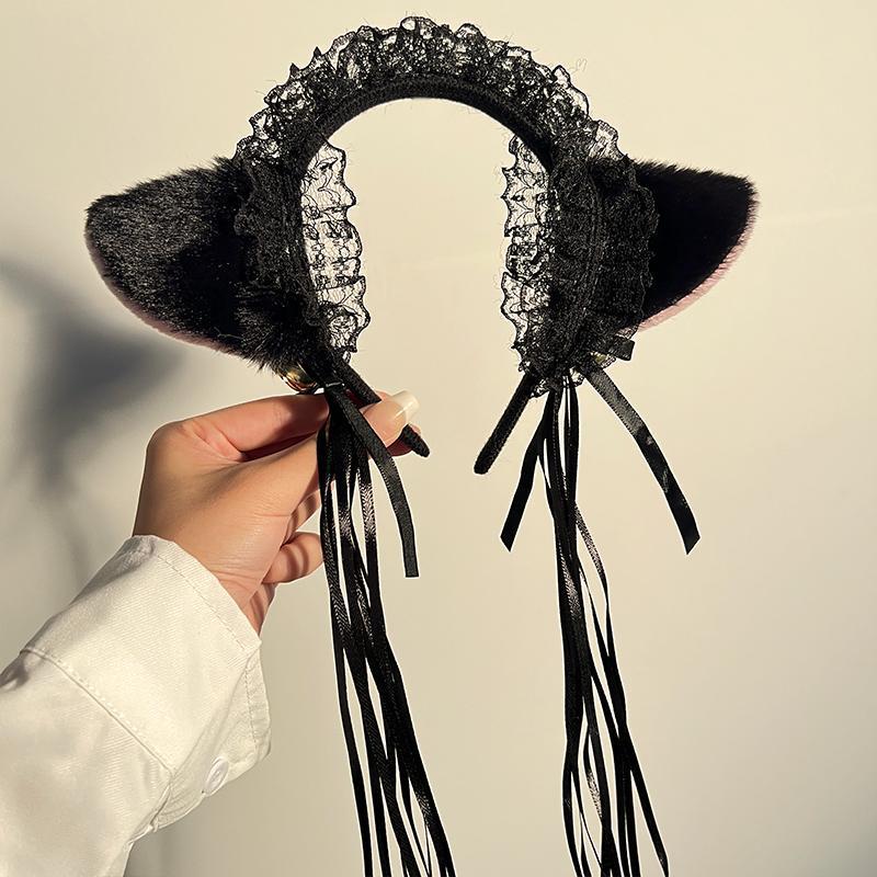 

Charming Lolita Cat Ear Bell Headband Outfit for Cosplay & Festivals