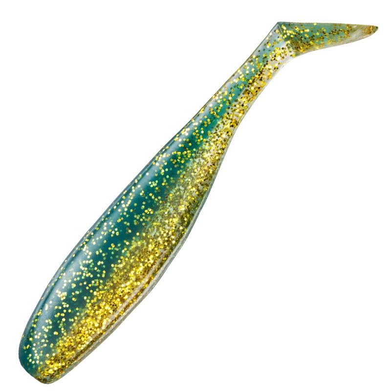 DAIWA Shad Tail Worm Ricky Shad 3.0 Clear Moss Gold 3.0 inch