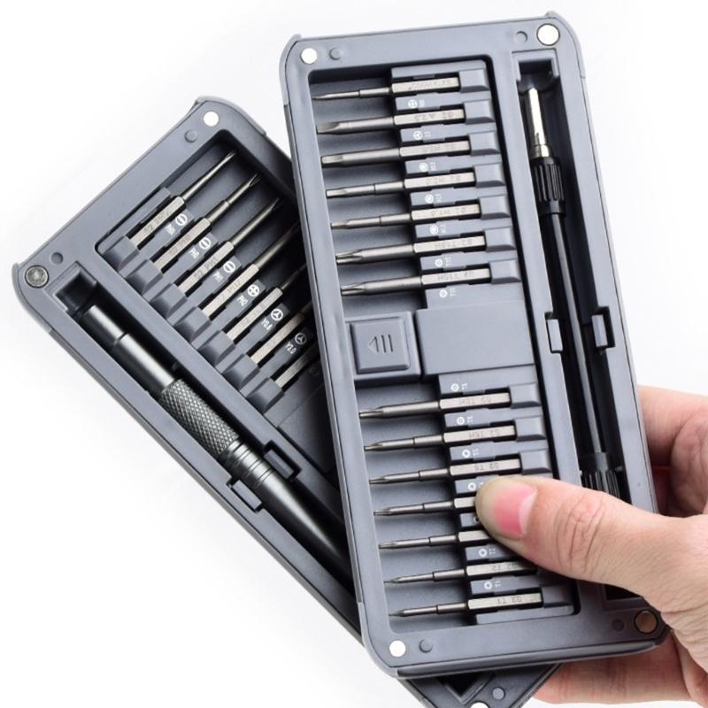 Lightweight 30 In 1 Precision Screwdriver Kit Perfect for Travel and Everyday Electronic Fixes 28pcs Bit 1pc Handle Host