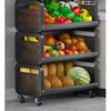 Beiying 3-Tier Rolling Kitchen Storage Cart