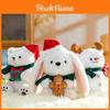 Christmas Plush Bear Snowman Soft Toy With Pp Cotton Filling For Holiday Gift