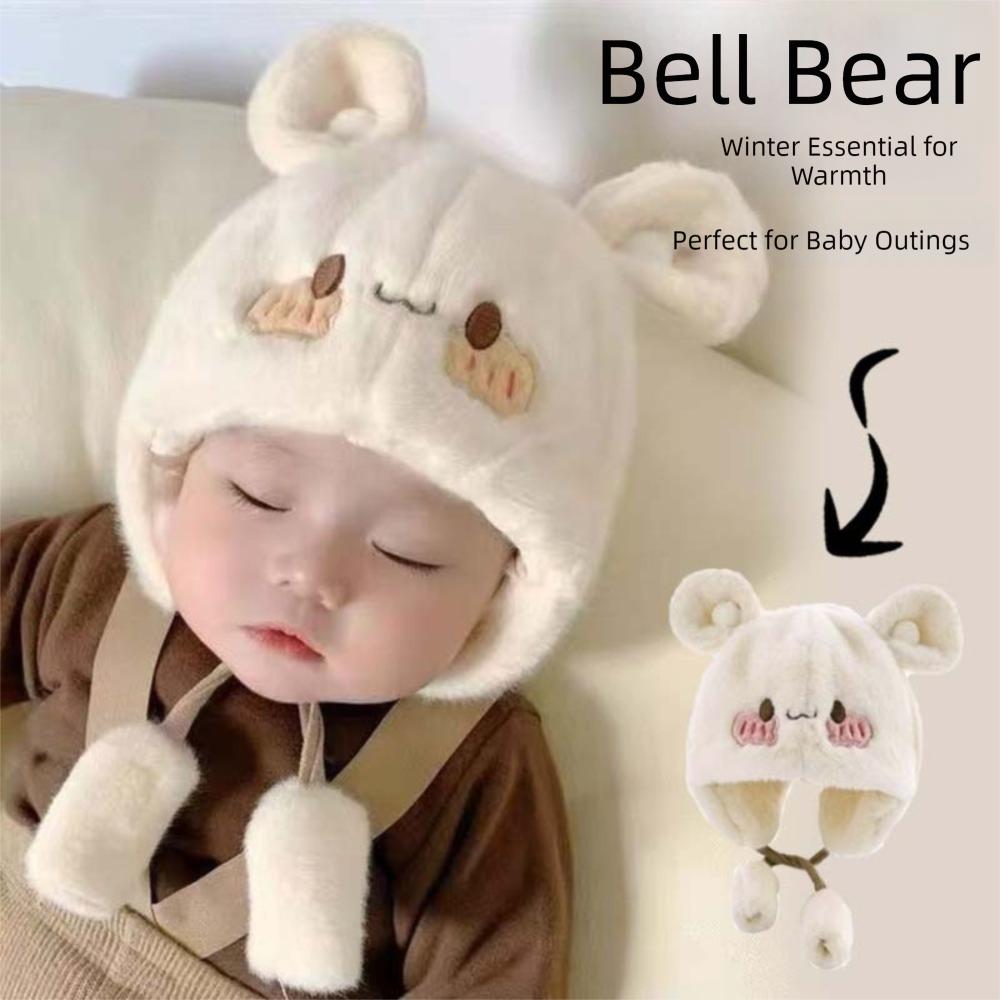 Plush Beanie Cap Thickened Ear Protection Hat Cute Winter Baby Hat  for Children