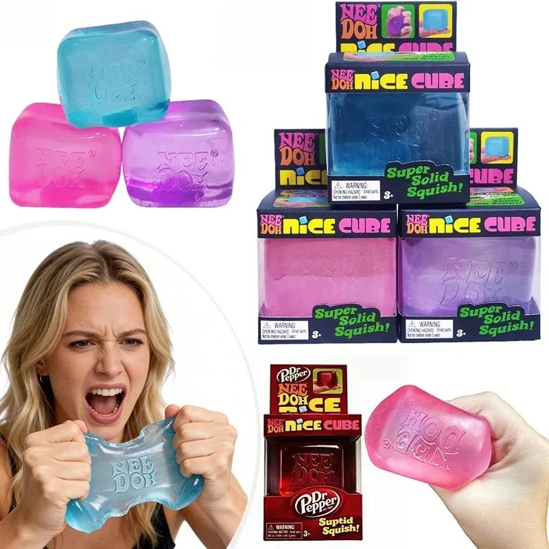 Genuine Schylling NeeDoh Nice Cube Squishy Fidget Toy Stress Relief for ADHD Focus Anxiety