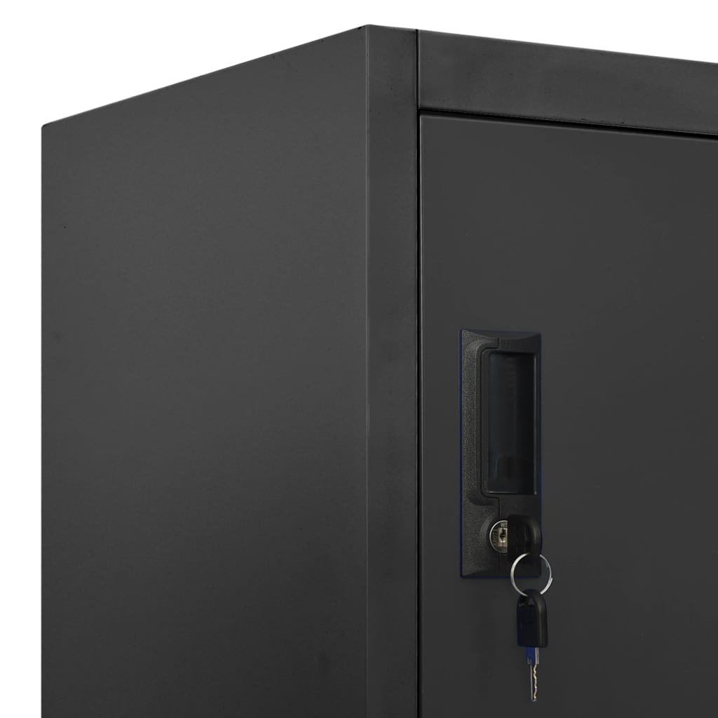 Vidaxl Lockable Cabinet, Anthracite, 90X45X180 Cm, Steel