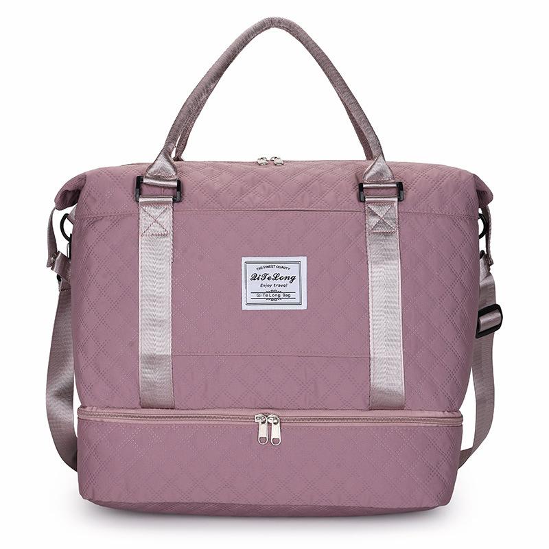 Fashion Travel Duffel Bag Waterproof Expandable Large-Capacity Women S Travel Bag Gym Bag one size фиолетовый