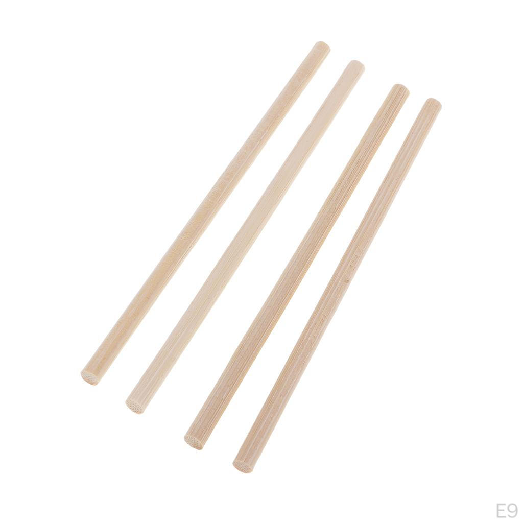 Bacchette di Bambù Legno Rotonde Non Finiture Aste di Legno per Artigianato Modellismo Giocattoli Educativi per Bambini