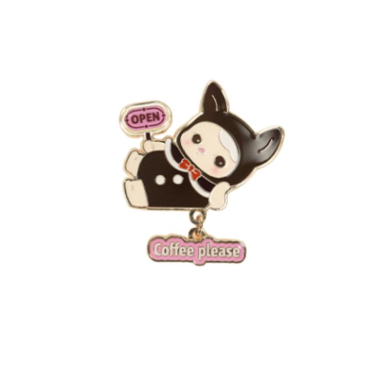 POP MART Pucky Elf Bunny Café Collection, Badge Mystery Boxes, Single Blind Box