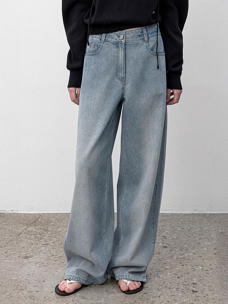 ATELIER NAIN Textured Overfit Denim Pants (Pt-5742)