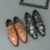 Men Derbys Oxford Print Personality Nightclub Leather Business Shoes Men's Tuxedo Wedding Dance Shoes Plus Size