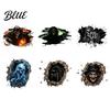 Halloween Wall Decals for Home Decoration 3D Decal Breakout Illusion Sticker with Skull Ghost Spooky Party Backgrounds Room Decor Party Peel