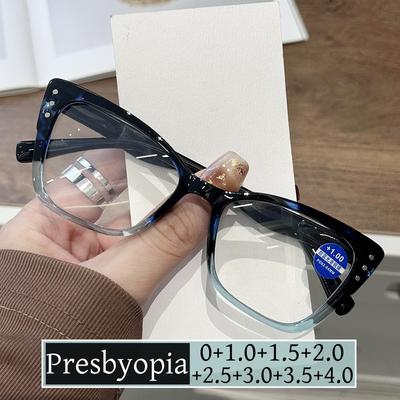 Classic Reading Glasses For Women Men Stylish Anti Blue Light Presbyopia Hyperopia Eyeglasses Luxury Finished Far Sight Eyewear