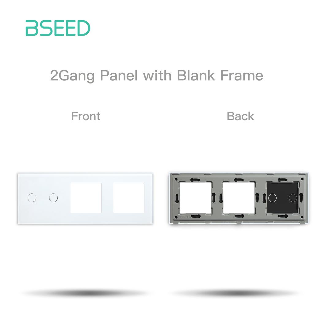 BSEED Zigbee 1/2/3Gang Smart Touch Switches Normal French Wall Sockets Type-c USB Function Parts Glass Panels DIY Combination