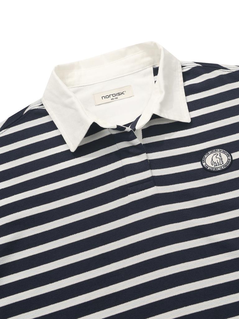 NORDISK Preppy Rugby Polo Short Sleeve T-Shirt - W_Navy