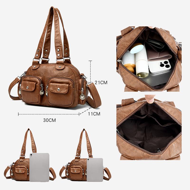 Women's Shoulder Bag Soft Leather Tote Bag Mother Bag