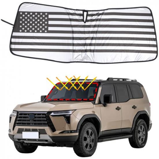 n Flag Car Sun Shade Windshield Window Sunshade Cover For Lexus GX 2024