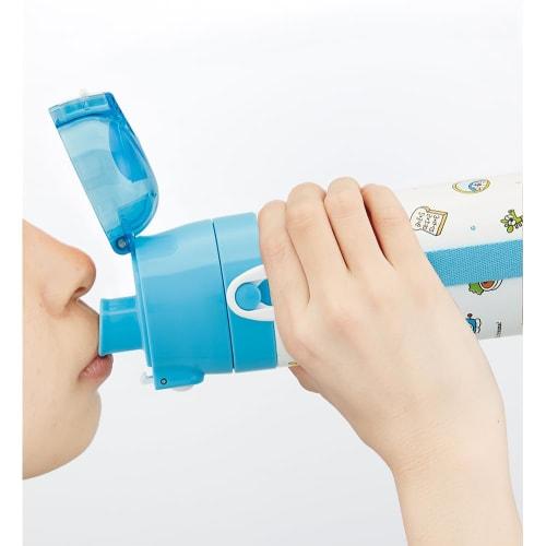 Skater Children's Stainless Steel Water Bottle Direct Drinking 470ml Doraemon Line Design Sanrio Child-Friendly Lightweight Type Cold Storage Water Bo