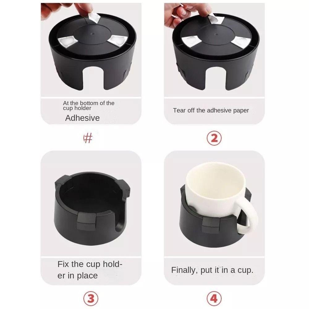 Self-adhesive Spill Proof Cup Holder Heat Insulation Desktop Coasters  Home