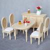 1/12 Dolls Miniature Furniture Wooden Unpainted Dining Chair For Dollhouse
