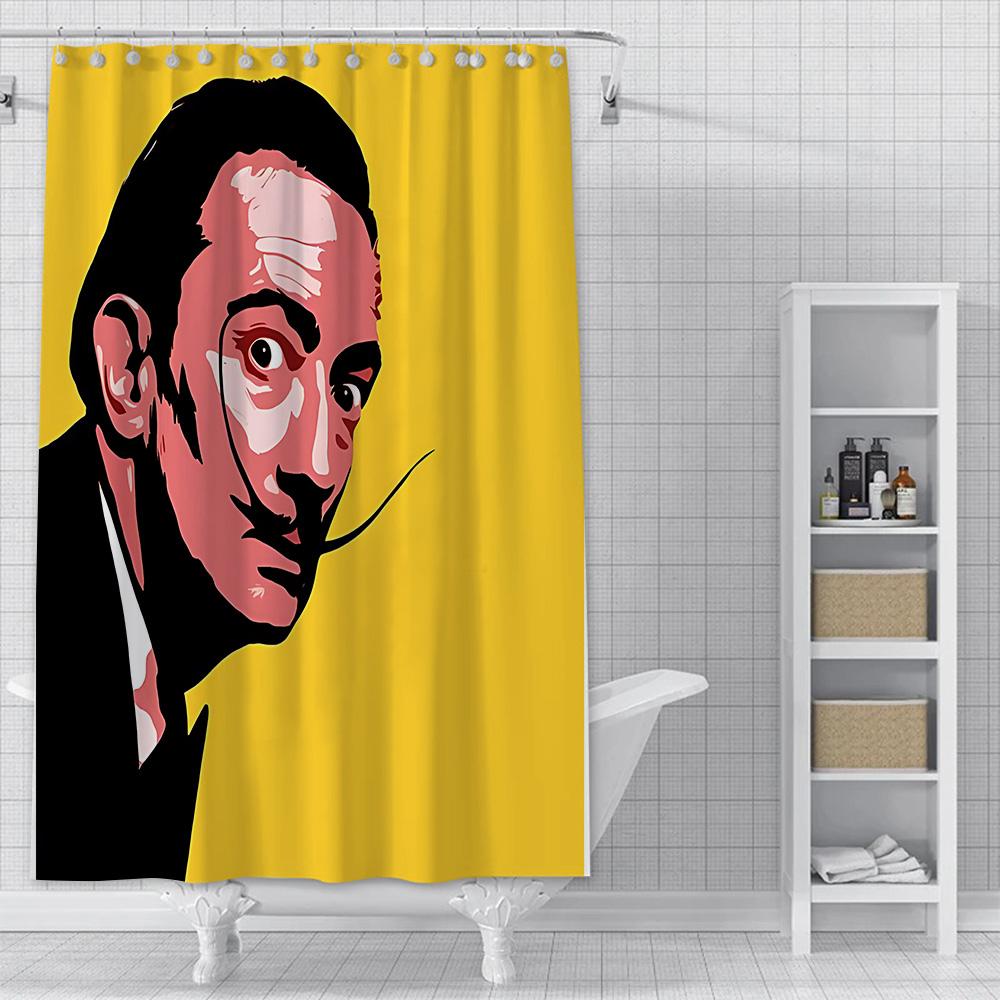 Salvador Dali Contemporary Pop Realism Painting Shower Curtain Waterproof Polyester Fabric Bath Curtains Bathroom Decor Curtain