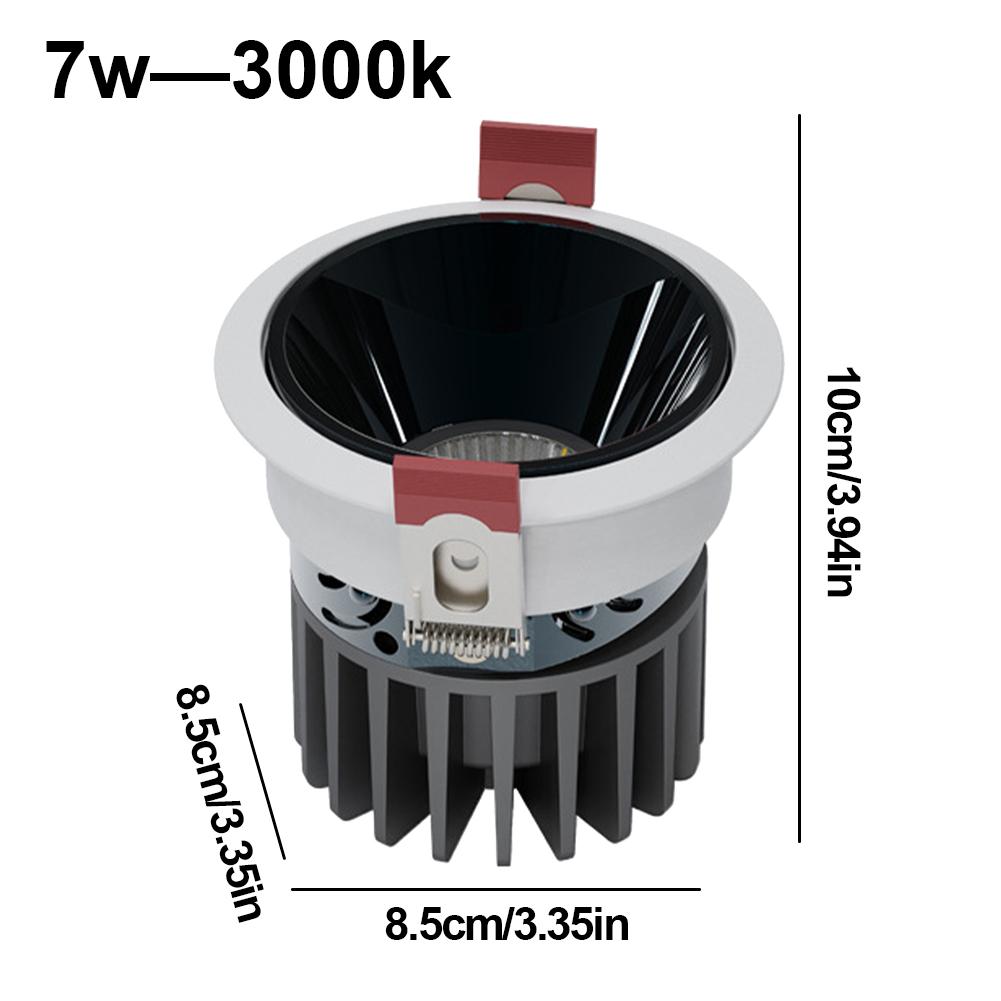 7W/12W LED Recessed Spotlights Dimmable LED Ceiling Downlight Mini Downlight Spotlights for Living Room Bedroom