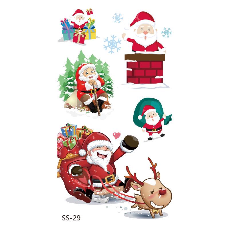 Christmas Fun Face Stickers: Children's Cartoon Tattoo Stickers