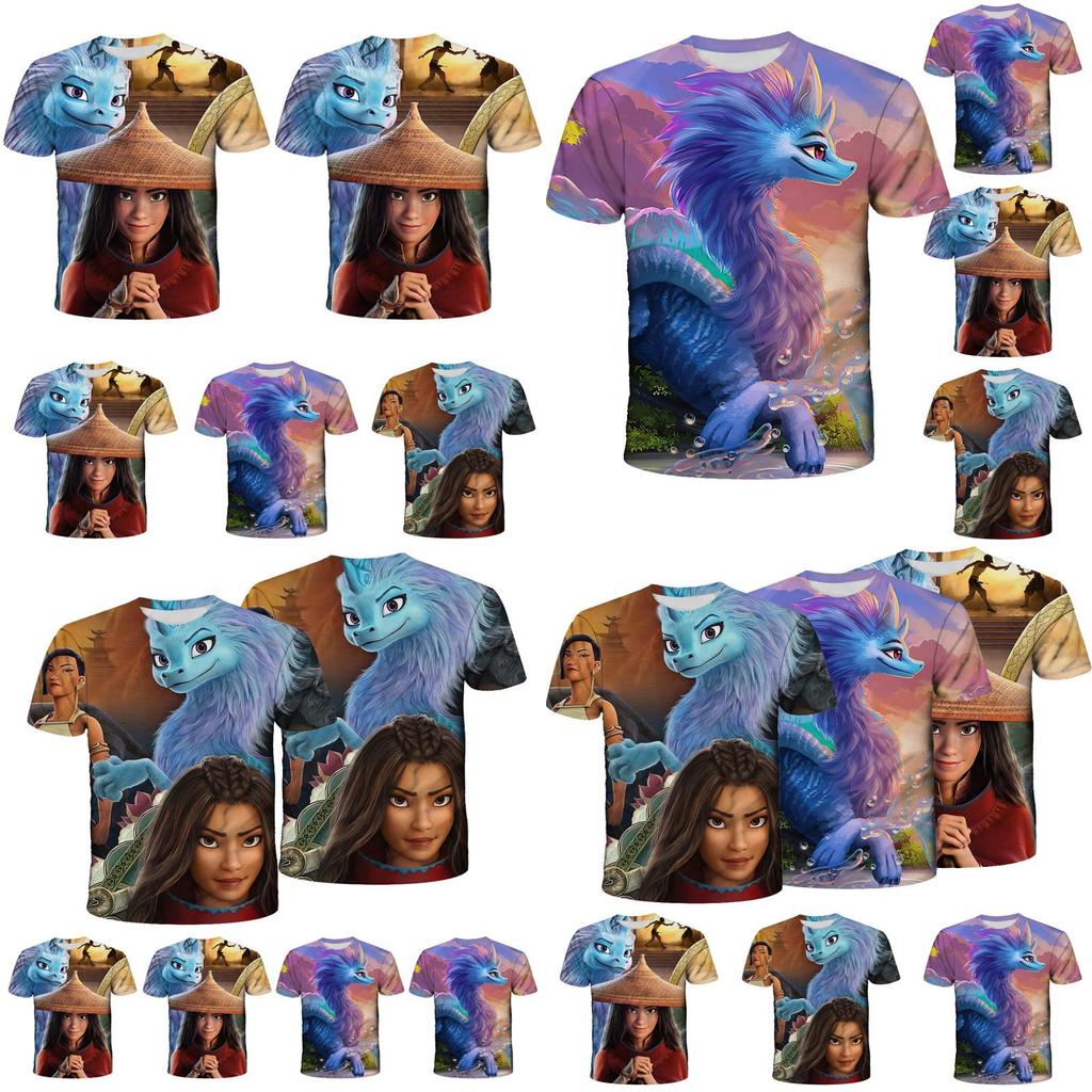 Comfortable And Stylish Raya And The Last Dragon 3d Print T-shirt For Kids