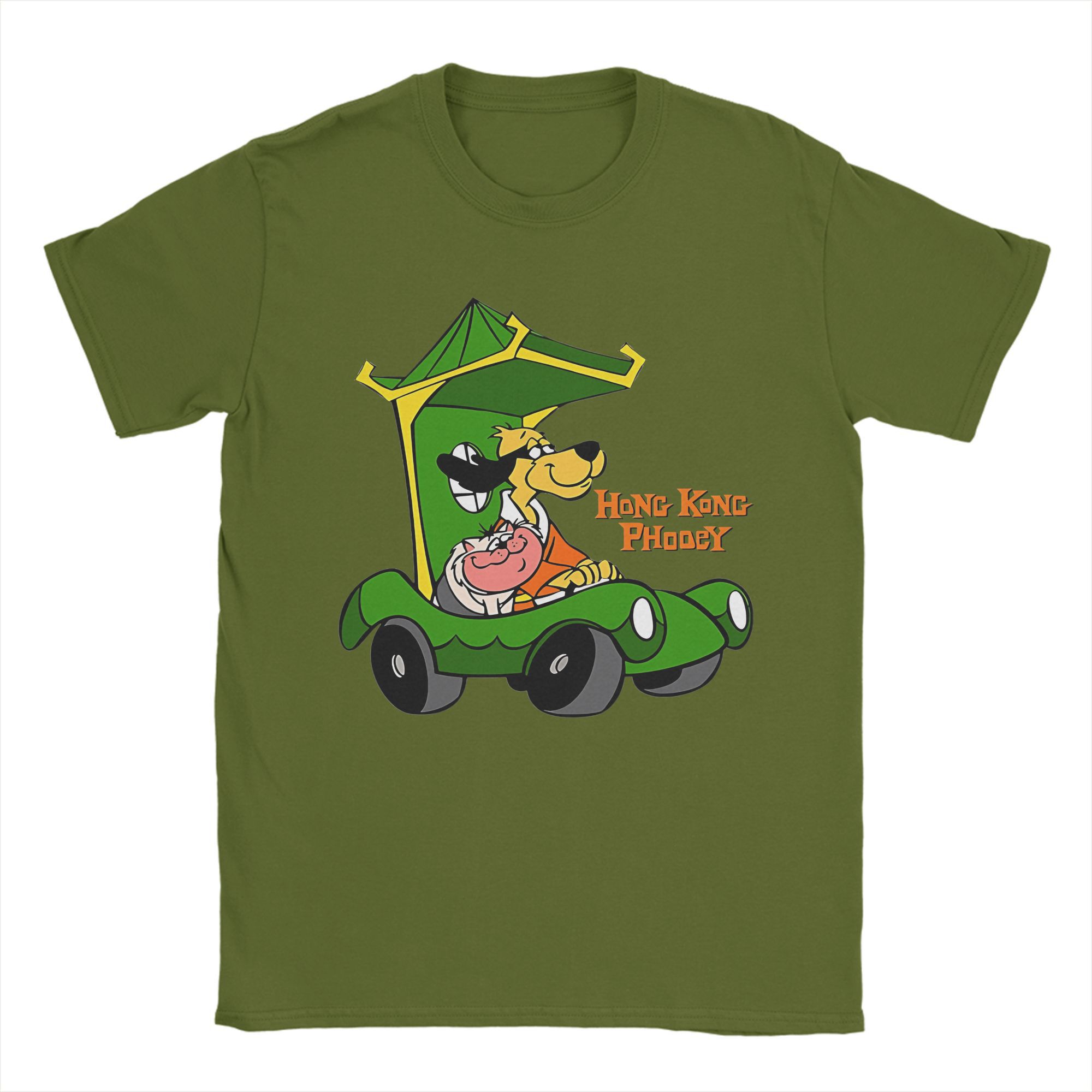 

Men s T-Shirts Cartoon Hong Kong Phooey Casual Pure Cotton Tee Shirt Short Sleeve T Shirts Round Collar Clothing 4XL 5XL 6XL 4XL