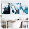 Ocean Blue Abstract Wall Art Picture Canvas Painting Poster Print Decor Wall Art Pictures Living Room Decoration Frameless
