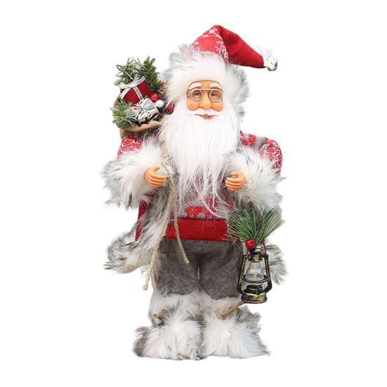 Santa Christmas Decoration 12-Inch Handcrafted Festive Figurine for Tree Mantel Classic Holiday Collectible Gifts Xmas Holiday Tabletop Decor