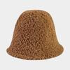 Women's Autumn and Winter Lamb Velvet Fisherman's Hat Korean Style Versatile Trendy Plush Warm Basin Hat Bucket Hat Show Small Face