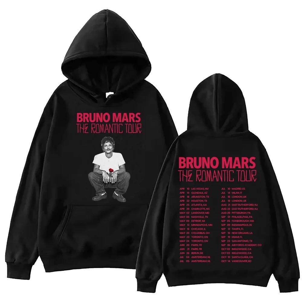

Худи Bruno Mars The Romantic Tour 2026 Мужское Женское Харадзюку С Длинным Рукавом Толстовка Свитшот Подарок 4XL чёрный
