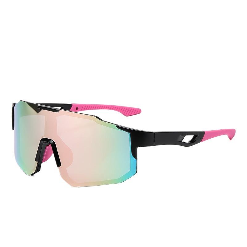 Trendy Cycling Goggles Oversized Decor Women'S Sports Anti Uv Sunglasses Men'S Outdoor Brand Design Sun Glasses For Hiking