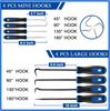 11-Piece Automotive Hook & Pick Tool Set, 19-Piece Trim Removal Tool Kit, Car Fastener Clip Pliers Pry Tool Repair Set
