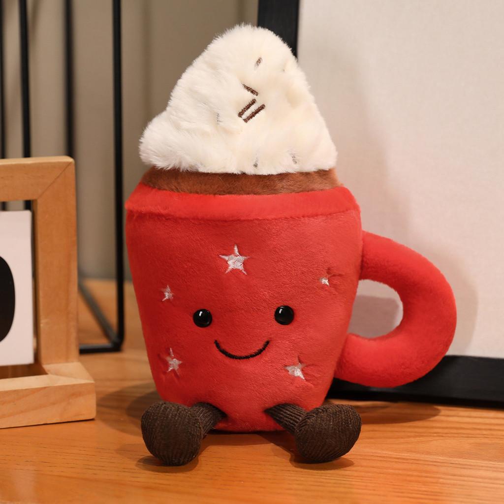 Cream Teacup Ice Shape Plush Toy Stuffed Doll Bedroom Decoration Kids Gifts