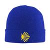 1pc Camino De Santiago Symbol Large Yellow Scallop Shell Warm Knitted Cap Bonnet Hat Autumn Winter Outdoor Beanies Hats Unisex Adul