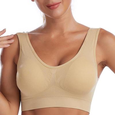 Intimo sportivo da donna che corre antiurto raccolto bellissimo reggiseno sportivo di grandi dimensioni sul retro senza reggiseno sportivo yoga con gilet in acciaio