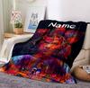 Custom Name Alien Encounter Flannel Blanket Throw Blanket Soft Warm Sofa Bed Decor Unique Gift