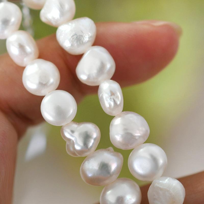 7-8mm Natural Baroque Freshwater Pearl Necklace Classic Fashion Jewelry for Women