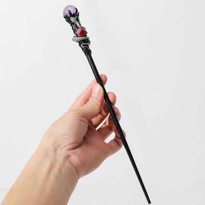 Creative Natural Crystal Magic Wand Handcrafted DIY Crystal Magic Wand Witch Halloween Prop Natural Crystal Ball Scepter