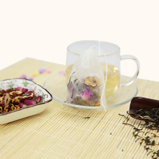 100Pcs Non-Woven Fabrics Empty Teabags String Seal Filter Paper Loose Tea Bags