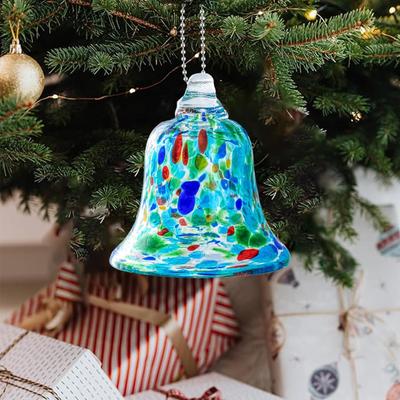 Christmas Bell Ornaments Glass Party Decorations Aesthetic Party Bells Glass Christmas Ornaments For Indoor Wall Door Window
