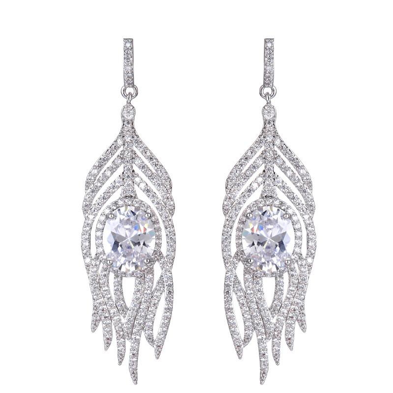 

Серьги для женщин, брендовые дизайнерские свадебные серьги с кубическим цирконием, новинка 2022, модные длинные висячие украшения