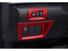 Honda Accord 18th Gen Red Interior Trim Kit: Gear Shift Frame, Armrest, Air Vent, Gear Knob, Steering Wheel.