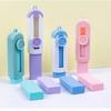Sliding Retractable Pencil Erasers with Refills Retractable Erasers Easy Erasing Pencil Eraser for Kid Writing Drawing