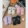 "Windproof Velvet Ski Gloves: Cute, Thickened, Waterproof, Cold-Resistant Outdoor Cycling Gloves"