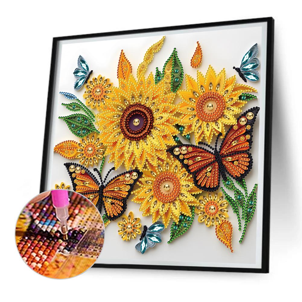5D DIY Diamond Painting Animal Kit Butterfly Gorgeous Cat DIY Partial Special Shaped Drill Handmade Diamond Mosaic Art Gift