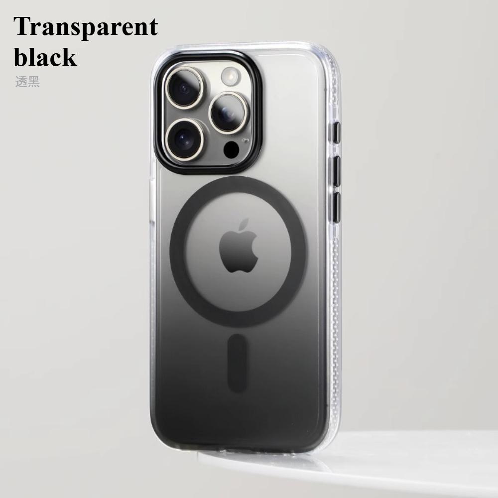 

Premium Matte Clear For 17Air Magsafe Wireless Charge Case For iPhone 17 Pro Max Luxury Gradient Shockproof Magnetic Cover For iPhone 17 чорний